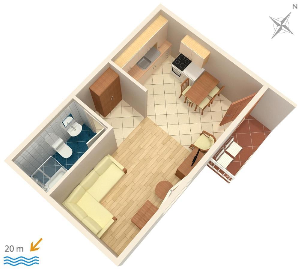 Apartments by the sea Podgora, Makarska - 6713 Bagian luar foto