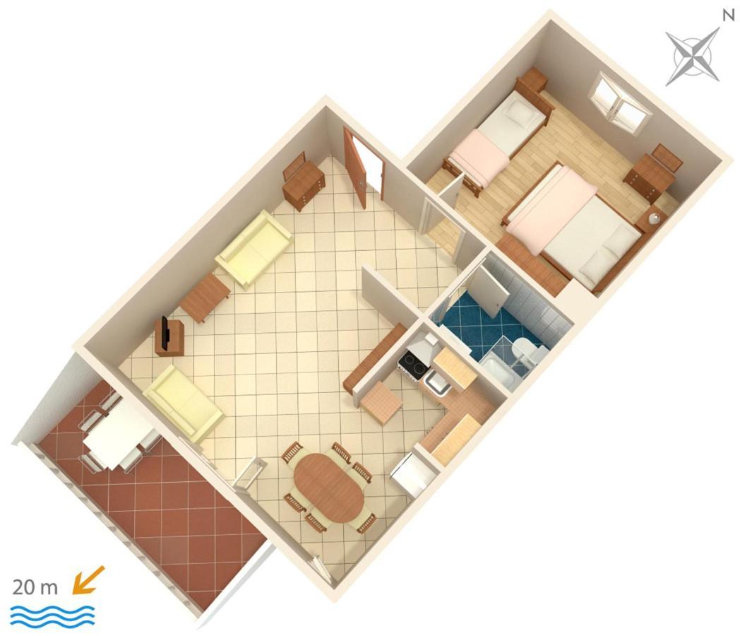 Apartments by the sea Podgora, Makarska - 6713 Bagian luar foto